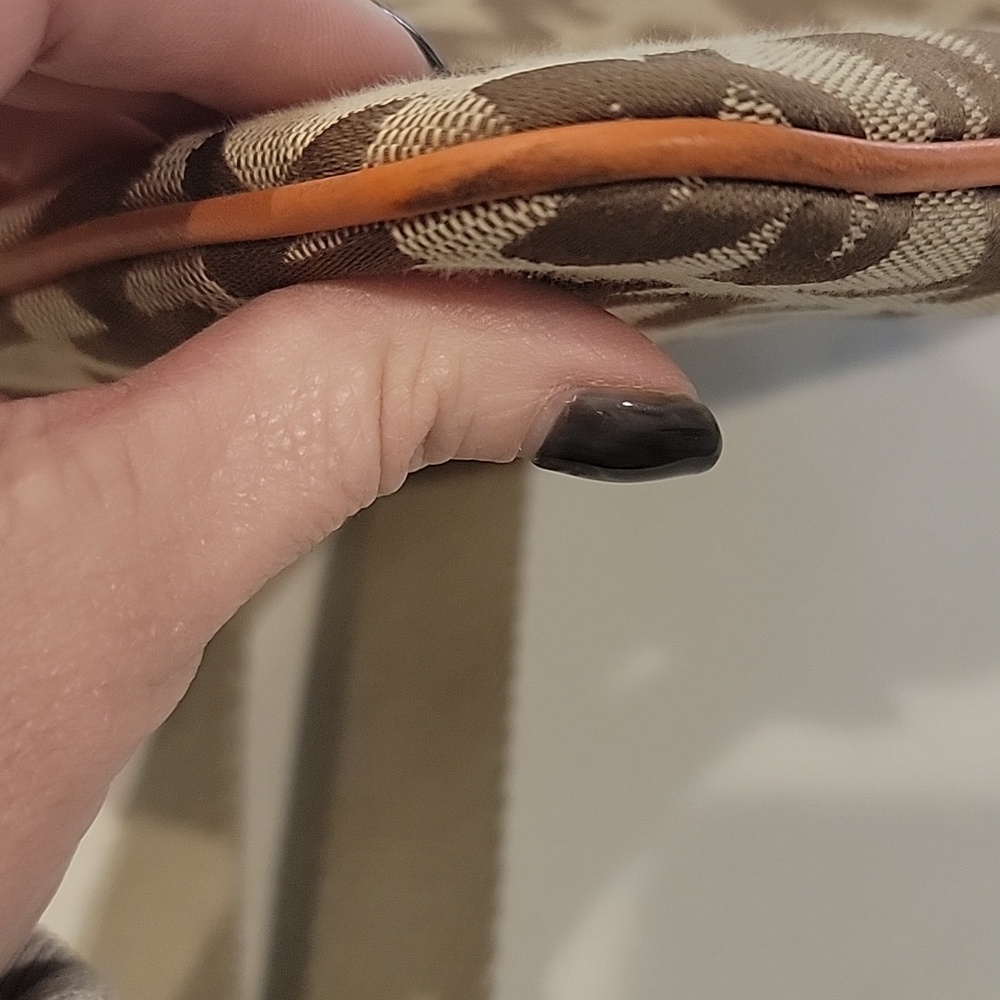 Michael Kors Beige and Orange MK Logo Crossbody - Picture 12 of 16